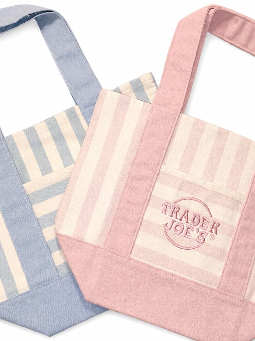 Two!! Trader Joe's Striped Tote Bags!